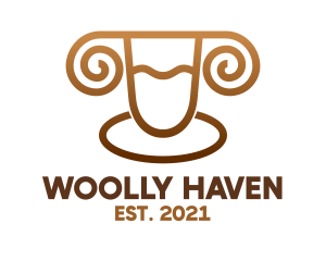 Sheep - Golden Ram Sheep Wool logo design