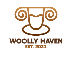 Golden Ram Sheep Wool logo design