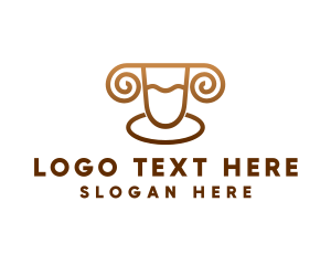 Horns - Golden Ram Sheep Wool logo design