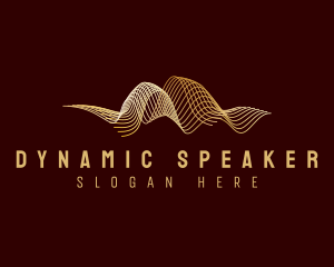 Speaker - Media Sound Wave logo design