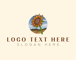 Flora - Kansas Sunflower Farm logo design