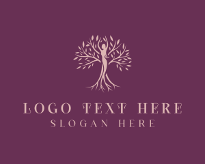 Beauty - Organic Woman Tree logo design