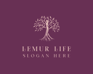 Organic Woman Tree logo design