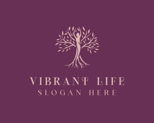 Organic Woman Tree logo design