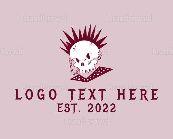 Skull Punk Rockstar Logo