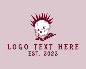 Skull - Skull Punk Rockstar logo design