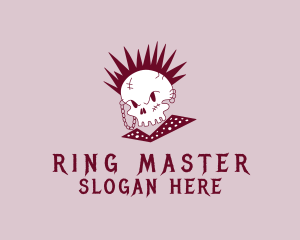 Skull Punk Rockstar Logo