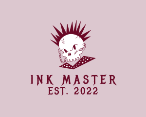 Tattooist - Skull Punk Rockstar logo design