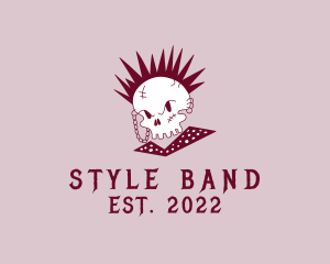 Skull Punk Rockstar logo design