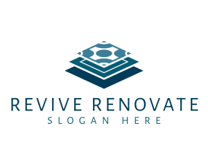 Tile Flooring Construction logo design