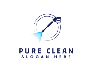 Water Pressure Cleaning Hose logo design