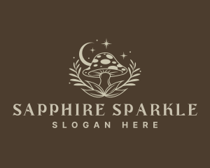 Sparkling Psychedlic Mushroom logo design