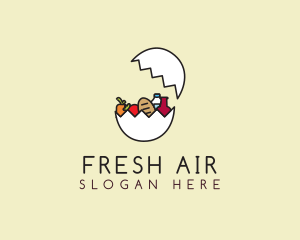 Egg Grocery Shopping  logo design