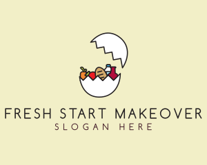 Egg Grocery Shopping  logo design