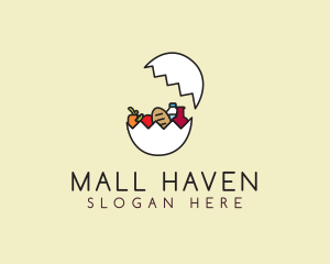 Egg Grocery Shopping  logo design