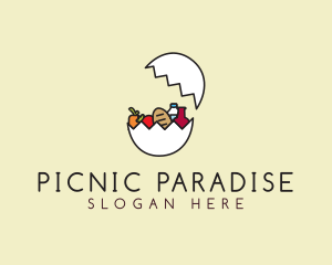Picnic - Egg Grocery Shopping logo design