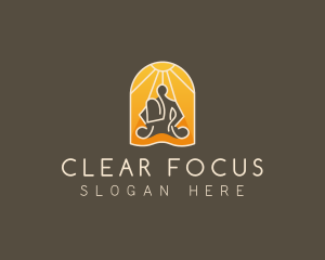 Focus - Monk Spiritual Meditate logo design