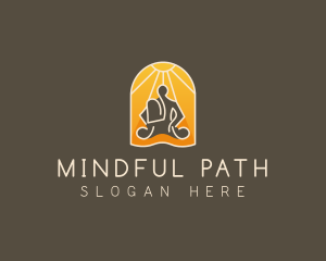 Enlightenment - Monk Spiritual Meditate logo design