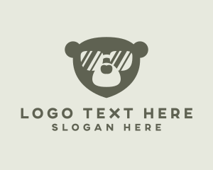 Zoo - Sunglasses Grizzly Bear logo design