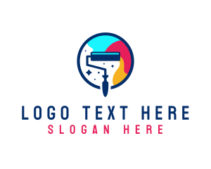 Remodeling - Roller Brush Home Painting logo design