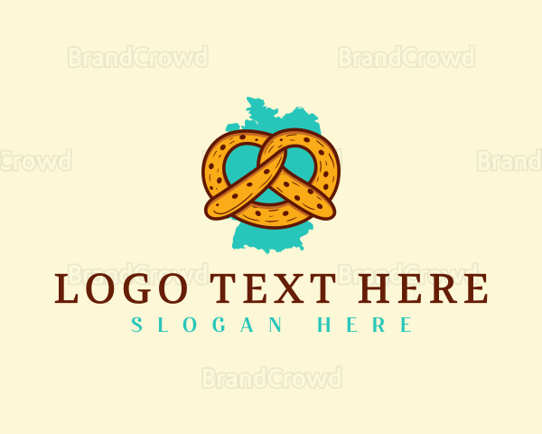 Germany Pastry Pretzel Logo