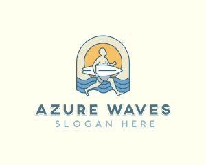 Surfing Waves Beachwear  logo design