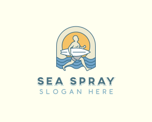 Surfing Waves Beachwear  logo design