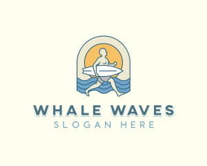 Surfing Waves Beachwear  logo design