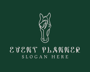 Equine Massage - Horse Head Animal logo design