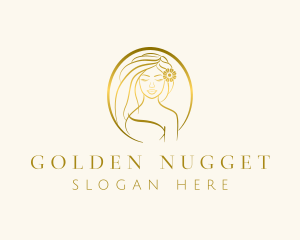 Golden Woman Salon logo design