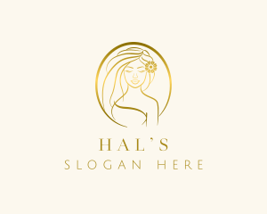 Facial - Golden Woman Salon logo design