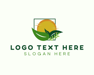 Sun - Sun Leaves Farming logo design