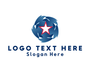 National - Eagle Patriotic Star logo design