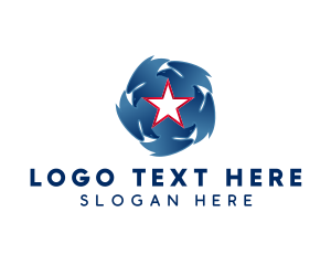 Soldier - Eagle Patriotic Star logo design