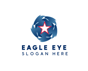 Eagle Patriotic Star  logo design