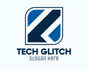 Blue Tech Application logo design