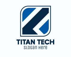 Blue Tech Application logo design