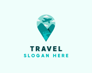 Travel Plane Tourism logo design