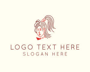Head - Woman Hairstylist Salon logo design