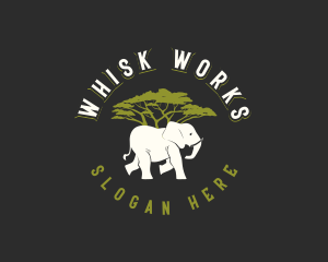 Elephant Wildlife Safari Logo