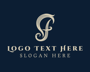 Letter F - Elegant Brand Antique logo design