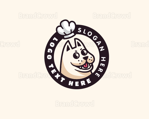 Pet Dog Chef Hat Logo