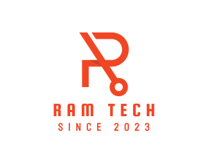 Modern Tech Letter R logo design