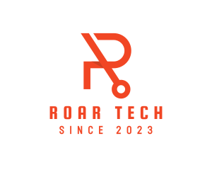 Modern Tech Letter R logo design