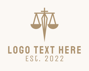 Justice System - Brown Sword Law Firm logo design