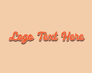 Retro Style Cursive logo design