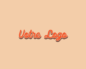 Retro Style Cursive Logo