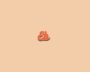 Etsy - Retro Style Cursive logo design