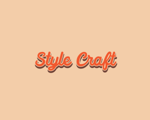 Retro Style Cursive logo design