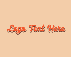Marketing - Retro Style Cursive logo design